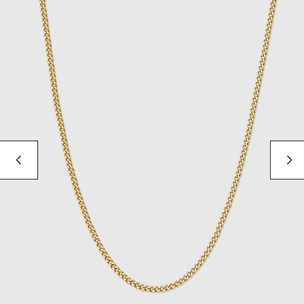 Heart Made Of Gold - 3mm Gold Cuban Chain 20" New